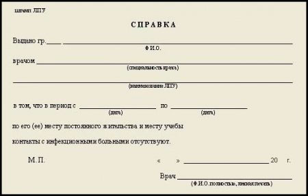 Медицинская справку об эпидокружении в Тольятти